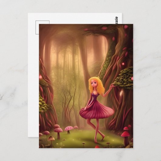 キノコ林のプリンセス ポストカード (正面/裏面)