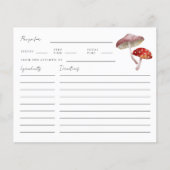 キノコ林ブライダルシャワーレシピカード (正面)