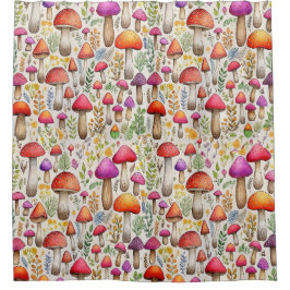 キノコ林 シャワーカーテン