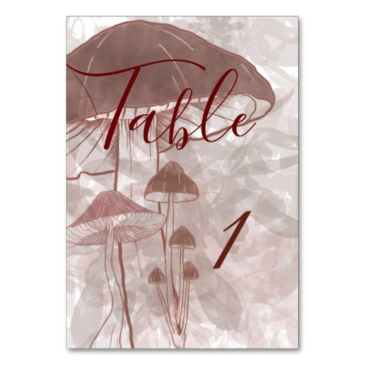 キノコ林 テーブルナンバー (正面)