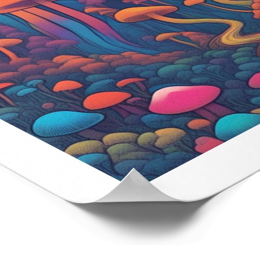 キノコ林 ポスター (角)