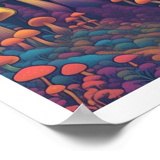 キノコ林 ポスター (角)