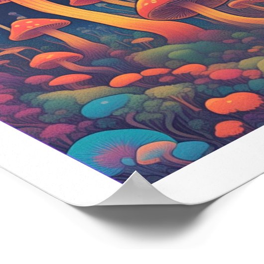 キノコ林 ポスター (角)