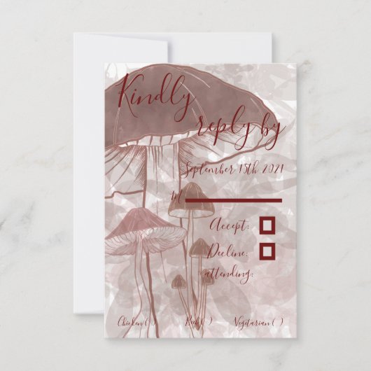 キノコ林 出欠カード (正面)