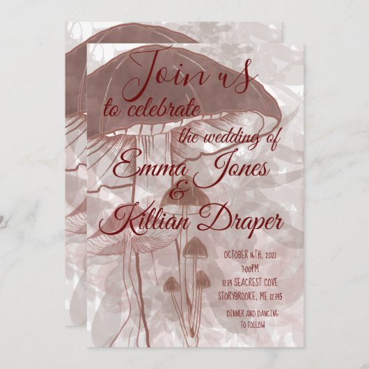 キノコ林 招待状 (正面/裏面)