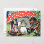 キノコ格言に住むコテージ ポストカード (正面/裏面)