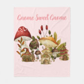 キノコ格言魅力化 フリースブランケット (正面)