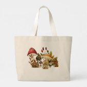 キノコ格言魅力化 ラージトートバッグ (裏面)