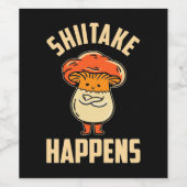 キノコ椎茸が起こる ワインラベル (シングルラベル)