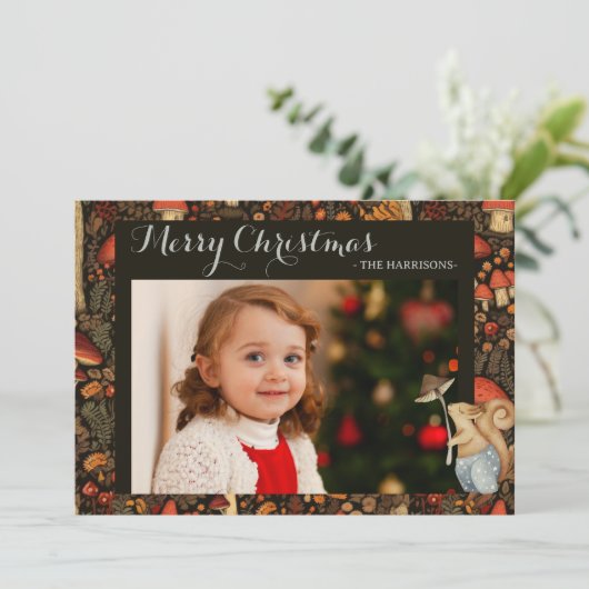 キノコ樹林動物の森のクリスマス シーズンカード (スタンド正面)