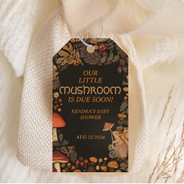 キノコ樹林動物の森の赤ちゃんシャワー ギフトタグ