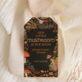 キノコ樹林動物の森の赤ちゃんシャワー ギフトタグ