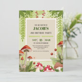 キノコ樹林少年2歳の誕生日 招待状 (スタンド正面)