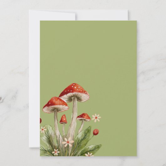 キノコ樹林少年2歳の誕生日 招待状 (裏面)