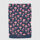 キノコ水彩柄ゴルフタオル ゴルフタオル (正面)