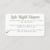 キノコ深夜おむつメッセージ赤ちゃんシャワー プレイスカード (正面)