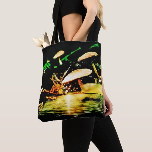 キノコ湖 トートバッグ (クローズアップ)