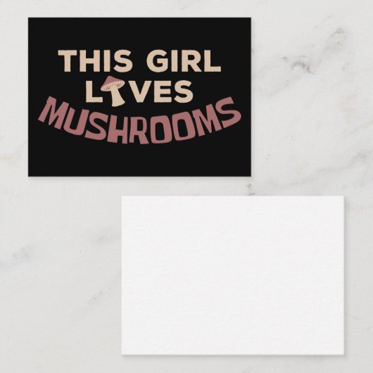 キノコ狩りこの女の子はキノコが大好き 名刺 (正面/裏面)