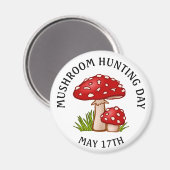 キノコ狩りデイ5月17日ホリデーマグネット マグネット (正面/裏面)