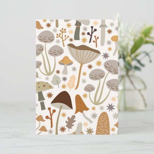 キノコ狩りミッドセンチュリーキノコ サンキューカード (スタンド正面)