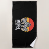 キノコ狩りモレルささやき ビーチタオル (正面)