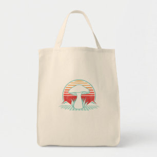 キノコ狩りレトロ80Sスタイル真菌Mycology Lov トートバッグ
