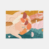 キノコ狩り私はキノコを集めている フリースブランケット (正面(横))