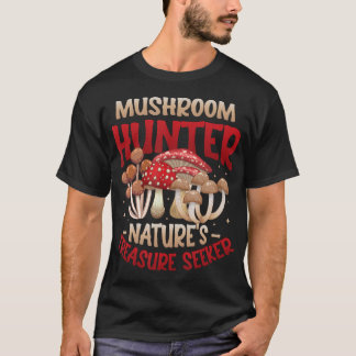 キノコ狩り自然の宝探し Tシャツ