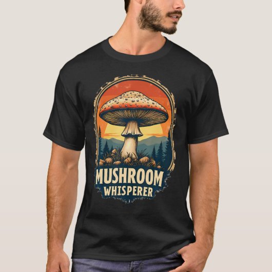 キノコ狩り菌類モレル Tシャツ (正面)