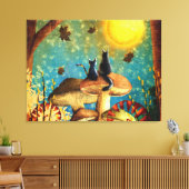 キノコ猫 キャンバスプリント (インサイチュ (リビング))