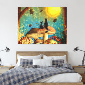 キノコ猫 キャンバスプリント (インサイチュ (寝室))