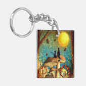 キノコ猫 キーホルダー (正面左)