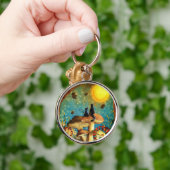 キノコ猫 キーホルダー (手)