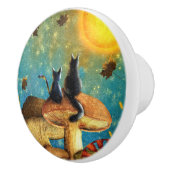 キノコ猫 セラミックノブ (右)