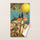 キノコ猫 バスタオルセット (ハンドタオル)