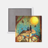 キノコ猫 マグネット (正面/裏面)