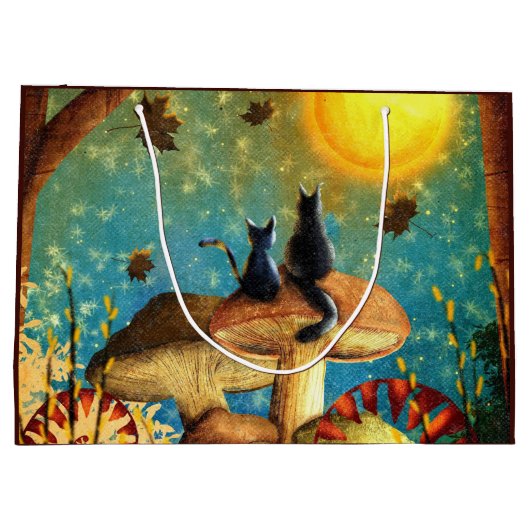 キノコ猫 ラージペーパーバッグ (裏面)