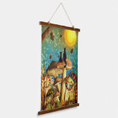 キノコ猫 吊り下げ型タペストリー (傾斜あり)