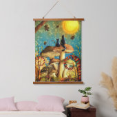 キノコ猫 吊り下げ型タペストリー (寝室)