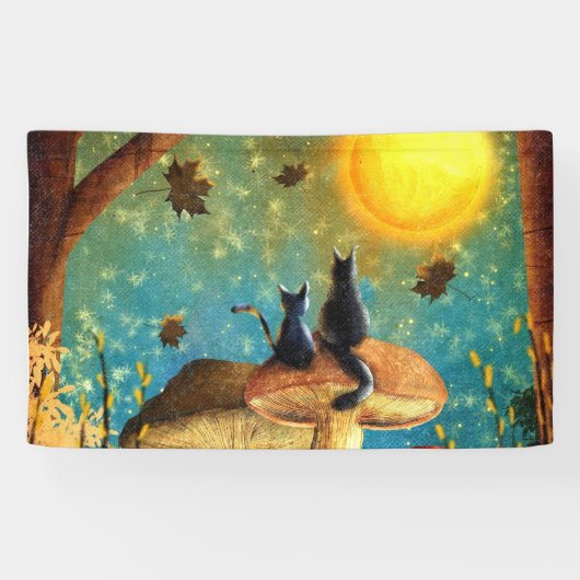 キノコ猫 横断幕 (横)