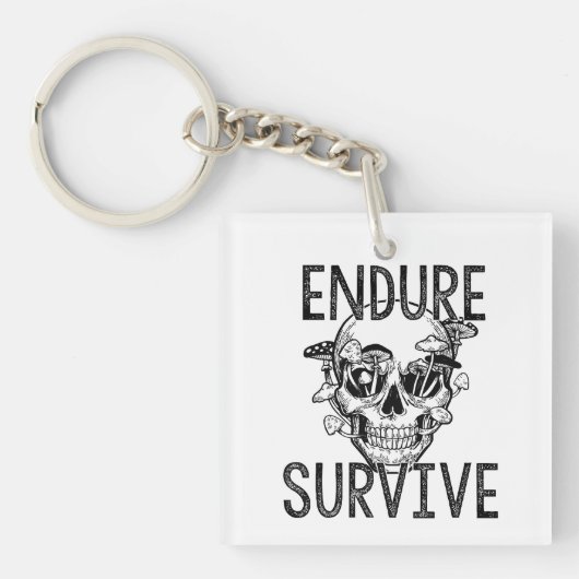 キノコ生き延びの耐スカル キーホルダー (正面)