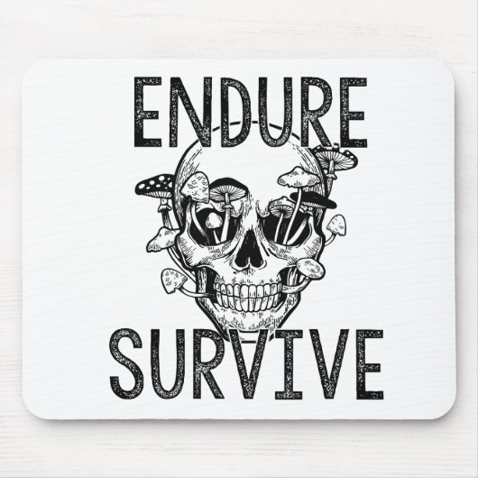 キノコ生き延びの耐スカル マウスパッド (正面)