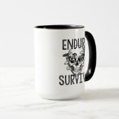 キノコ生き延びの耐スカル マグカップ (正面右)