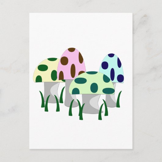 キノコ畑 ポストカード (正面)