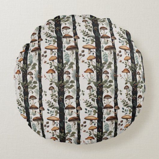 キノコ畑 ラウンドクッション (正面)