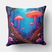 キノコ白熱［赤熱］光を放つ魔法 クッション (裏面)