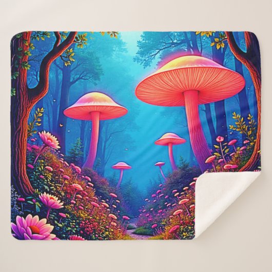 キノコ白熱［赤熱］光を放つ魔法 シェルパブランケット (正面(横))