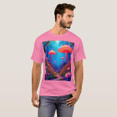 キノコ白熱［赤熱］光を放つ魔法 Tシャツ (正面フル)