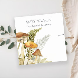 キノコ素朴のシダの葉バンドネックレスディスプレイ スクエア名刺