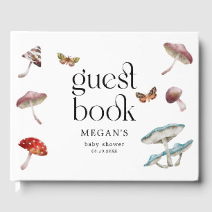キノコ素朴の魅力化されたベビーシャワー ゲストブック